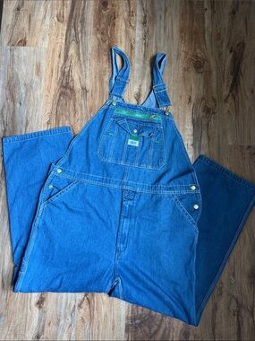 Liberty Denim Bib Overalls Mens 42x30 Blue Workwear Carpenter Utility